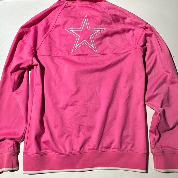 Reebok Women's Pink cancer Dallas cowboys NFL Jacket - Picture 1 of 6